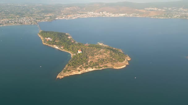 Drone Beelden Provincie Urla Izmir Turkije Bekend Als Quarantaine Eiland — Stockvideo
