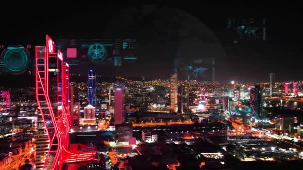 Concetto Città Digitale Tecnologia Intelligenza Artificiale Smart City Filmati Alta — Video Stock