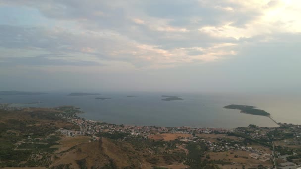 Vista Del Piccolo Villaggio Vicino Mare Egeo Urla Smirne Turchia — Video Stock