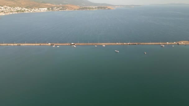Drone Beelden Provincie Urla Izmir Turkije Bekend Als Quarantaine Eiland — Stockvideo