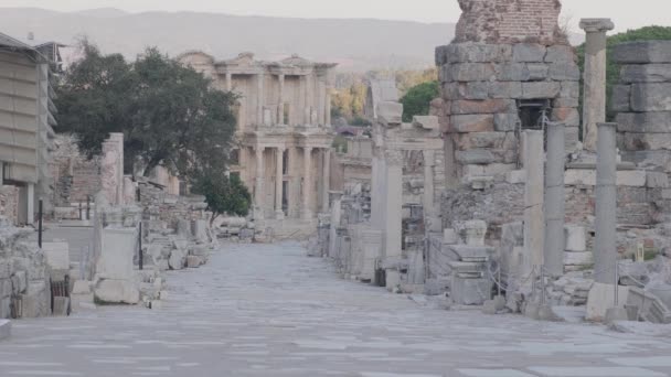 Бібліотека Кельса Стародавньому Місті Ефесі Анатолія Сельчуці Туреччина Високоякісні Кадри — стокове відео