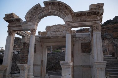 Antik Ephesus şehrindeki binalar, Antik Binalar. Tarihsel yerler. Yüksek kalite fotoğraf