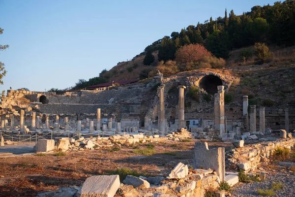 Buildings Ancient City Ephesus Ancient Buildings Historical Places High Quality — Stock Photo, Image