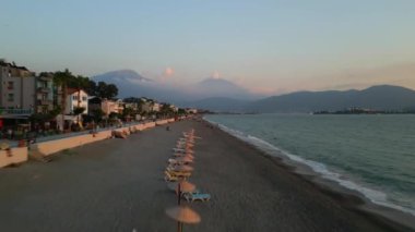 Fethiye Hindi Calis Plajı Havacılık Manzarası. Yüksek kalite 4k görüntü