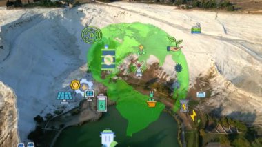 Gelecekteki çevresel koruma ve sürdürülebilir ESG modernizasyon gelişimi yenilenebilir kaynak teknolojisini kullanarak kirliliği ve karbon emisyonunu azaltmak. Yüksek kalite 4k görüntü