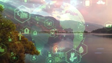 Environment protection concept. Renewable energy. Sustainable development goals. . High quality 4k footage