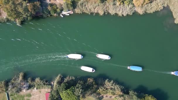 Dalyan River Drone Video Ägäis Ortaca Mugla Türkei Hochwertiges Filmmaterial — Stockvideo