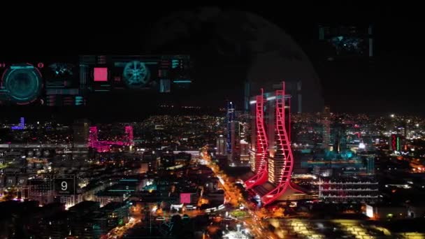Concetto Città Digitale Tecnologia Intelligenza Artificiale Smart City Filmati Alta — Video Stock