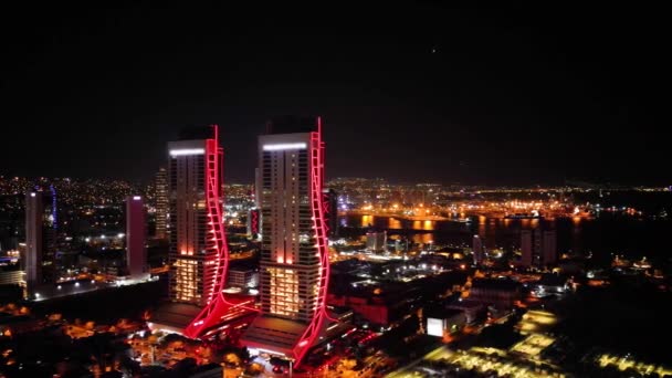 都市を巡る空中撮影 イズミル トルコの景色 高品質の4K映像 — ストック動画
