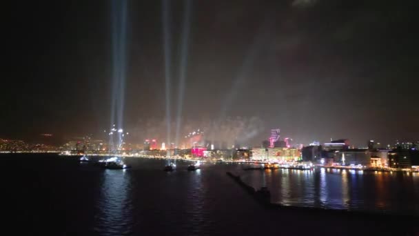 Fireworks Izmir City 100Th Anniversary Republic Turkey Izmir Octubre 2023 — Vídeo de stock