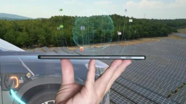 Elektrikli araba şarjı, şarj teknolojisi, temiz enerji dolum teknolojisi. Yüksek kalite 4k görüntü
