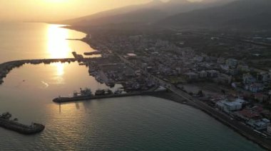 Guzelbahce limanı İzmir - Türkiye. Yüksek kalite 4k görüntü