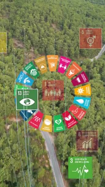 Global Goals Concept Earth Plexus Design Motion Graphic Animation 高品質4K映像 — ストック動画