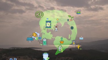 Environment protection concept. Renewable energy. Sustainable development goals. . High quality 4k footage