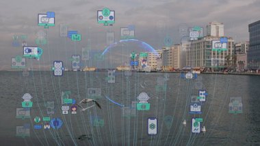 Isometric Bot ve siber güvenlik, yapay zeka konsepti. AI ve IOT konsepti. Diyalog yardım servisi. ChatBot 'tan ücretsiz sanal robot yardımı. - Evet. Yüksek kalite