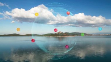 17 Küresel Amaçlar Dünya Pleksus Tasarım Grafik Animasyonu. Yüksek kalite 4k görüntü