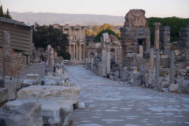 Antik Efes 'teki Celsus Kütüphanesi, Selcuk' taki Anadolu. - Evet. Yüksek kalite fotoğraf