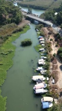 An aerial view of beautiful Mugla Ortaca Sarigerme. High quality 4k footage