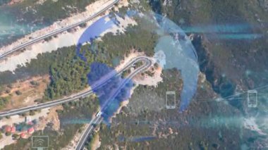 Akıllı Araçlar İletişim Ai Lojistik Otomatik Taşıma Aracı IoT GPS Takip Uydu Uydu 5G Akıllı Karayolları Trafik Kavşağı Trafik Veri Üçgenlemesi
