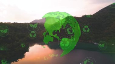Environment protection concept. Renewable energy. Sustainable development goals. . High quality 4k footage
