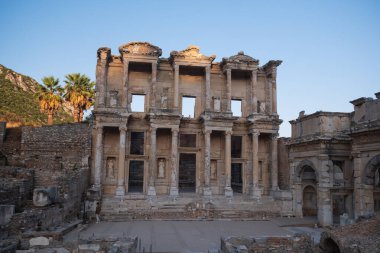 Antik Efes 'teki Celsus Kütüphanesi, Selcuk' taki Anadolu. - Evet. Yüksek kalite fotoğraf