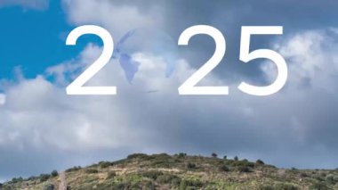 2025 yılbaşı konsepti. Çevre teknolojisi konsepti. Sürdürülebilir kalkınma hedefleri. SDG 'ler. hq
