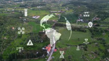 Tarım teknolojisi konsepti. Tarım teknisyeni. Çevre teknolojisi. Sürdürülebilir Kalkınma Hedefleri, Yüksek kalite 4k görüntü