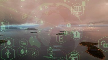 Sürdürülebilir toplum konsepti. Çevre teknolojisi. Sürdürülebilir kalkınma hedefleri. SDG 'ler. Yüksek kalite 4K fotoğraf