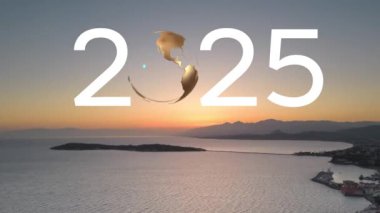 2025 yılbaşı konsepti. Çevre teknolojisi konsepti. Sürdürülebilir kalkınma hedefleri. SDG 'ler. hq