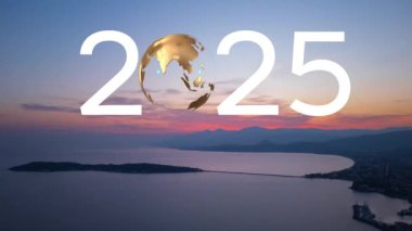2025 yılbaşı konsepti. Çevre teknolojisi konsepti. Sürdürülebilir kalkınma hedefleri. SDG 'ler. hq