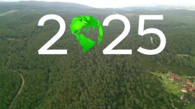 2025 yılbaşı konsepti. Çevre teknolojisi konsepti. Sürdürülebilir kalkınma hedefleri. SDG 'ler. hq