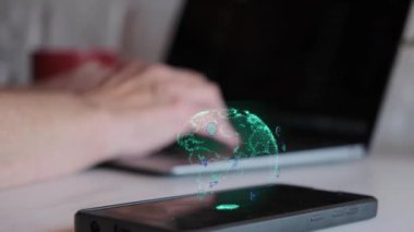 Yapay Zeka Kuantum Bilgisayar Teknolojisi Konsepti. Yüksek kalite 4k görüntü