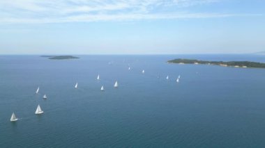 Yat yarışı hava görüntüleri inanılmaz. Yüksek kalite 4k görüntü