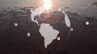 Çevre teknolojisi konsepti. Sürdürülebilir kalkınma hedefleri. SDG 'ler. Yüksek kalite 4k görüntü