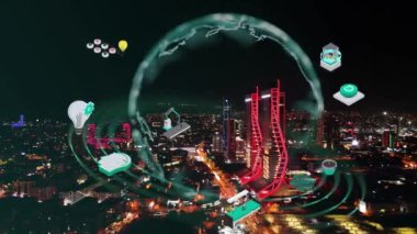 Yapay Zeka Kuantum Bilgisayar Teknolojisi Konsepti. Yüksek kalite 4k görüntü