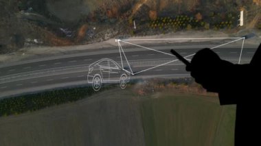 Akıllı Araçlar İletişim Ai Lojistik Otomatik Taşıma Aracı IoT GPS Takip Uydu Uydu 5G Akıllı Karayolları Trafik Kavşağı Trafik Veri Üçgenlemesi