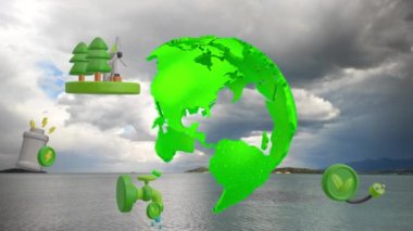 Environment protection concept. Renewable energy. Sustainable development goals. . High quality 4k footage