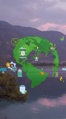 Çevre teknolojisi konsepti. Sürdürülebilir kalkınma hedefleri. SDG 'ler. Yüksek kalite 4k görüntü
