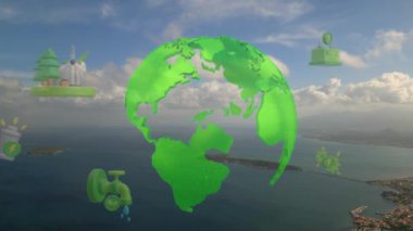 Çevre teknolojisi konsepti. Sürdürülebilir kalkınma hedefleri. SDG 'ler. Yüksek kalite 4k görüntü
