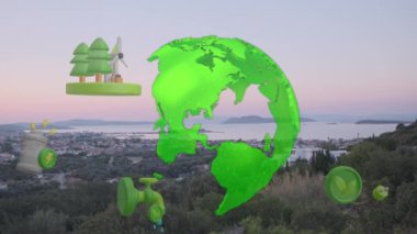 Çevre teknolojisi konsepti. Sürdürülebilir kalkınma hedefleri. SDG 'ler. Yüksek kalite 4k görüntü