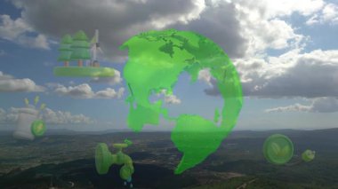 Çevre teknolojisi konsepti. Sürdürülebilir kalkınma hedefleri. SDG 'ler. Yüksek kalite 4k görüntü