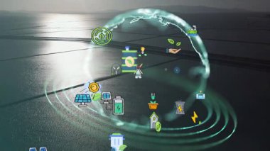 Çevre teknolojisi konsepti. Sürdürülebilir kalkınma hedefleri. SDG 'ler. Yüksek kalite 4k görüntü