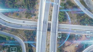 Ulaşım ve teknoloji konsepti. Akıllı Ulaşım Sistemleri. Hizmet olarak hareket kabiliyeti. Yüksek kalite 4k görüntü