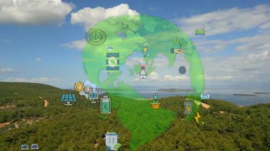 Çevre teknolojisi konsepti. Sürdürülebilir kalkınma hedefleri. SDG 'ler. Yüksek kalite 4k görüntü
