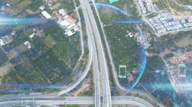 Ulaşım ve teknoloji konsepti. Akıllı Ulaşım Sistemleri. Hizmet olarak hareket kabiliyeti. Yüksek kalite 4k görüntü