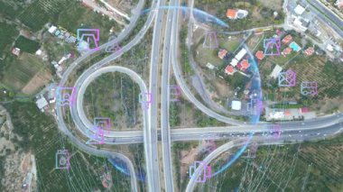 Ulaşım ve teknoloji konsepti. Akıllı Ulaşım Sistemleri. Hizmet olarak hareket kabiliyeti. Yüksek kalite 4k görüntü