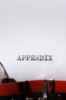 Daktiloyla yazılmış bir eklenti kelimesi.