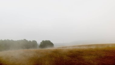 Zaragoza 'daki tepeler, İspanya' daki Aragon..