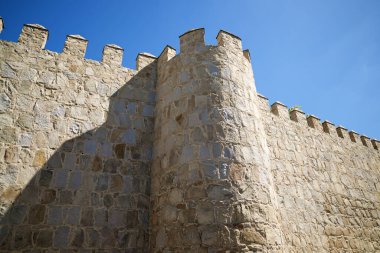 Avila şehrinde duvar, İspanya 'da Castilla Leon.