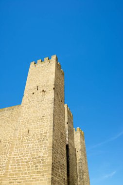 Zaragoza Eyaleti 'ndeki Sadaba şatosunun dış görünüşü, Aragon, İspanya